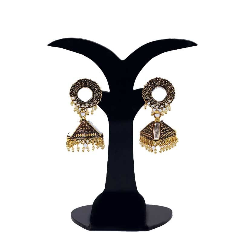 Antique Metal Silver Earring for Women
