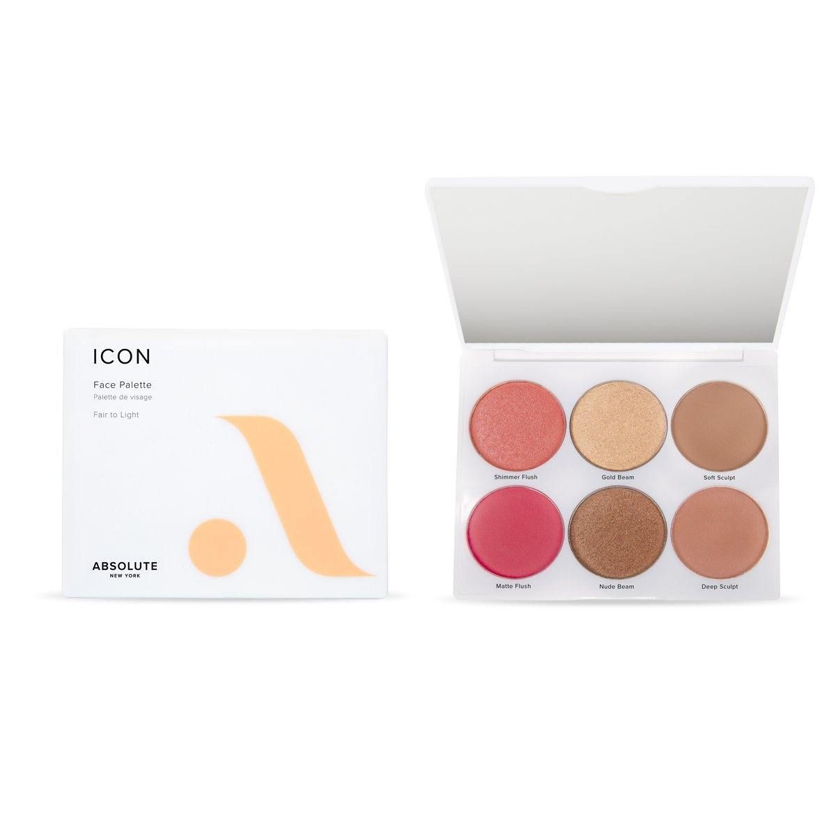 Absolute New York Icon Face Palette All in One Blush Contour & Highlighter – MFPF01 Fair to Light – 15gm