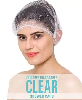 5 Pack Of Poly Shower Cap Bath Cap