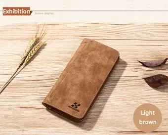 Hengsheng Long Men's Wallet Retro Casual Brand Wallet Korean Clutch Large Capacity Frosted Card Holder Mobile holder Men's Long Wallet