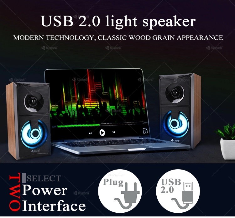 Kisonli - AC 9001 Wood PC Speaker