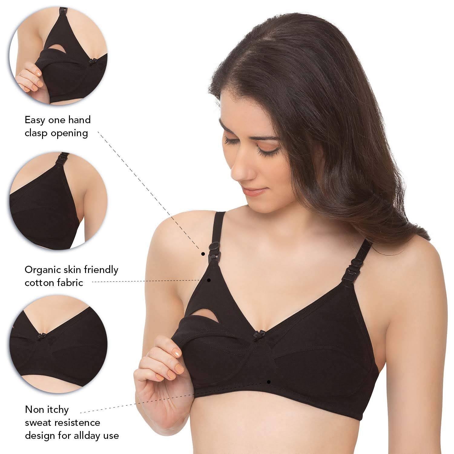 3 Pieces Combo Breast Feeding Bra Maternity Bra Nursing Bra Nipple Brest Bigger Night dress nighty panty Jockey bra Zivame Bra BodyCare Bra Amante Bra Shyaway Bra Guddi bra Like Me bra Kalyani bra Bre