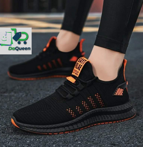 Men Fashion Cheap Sneakers Breathable Casual Shoes Orange Sole Mesh Lightweight Weaving Five Stripe Trainers zapatillas hombre