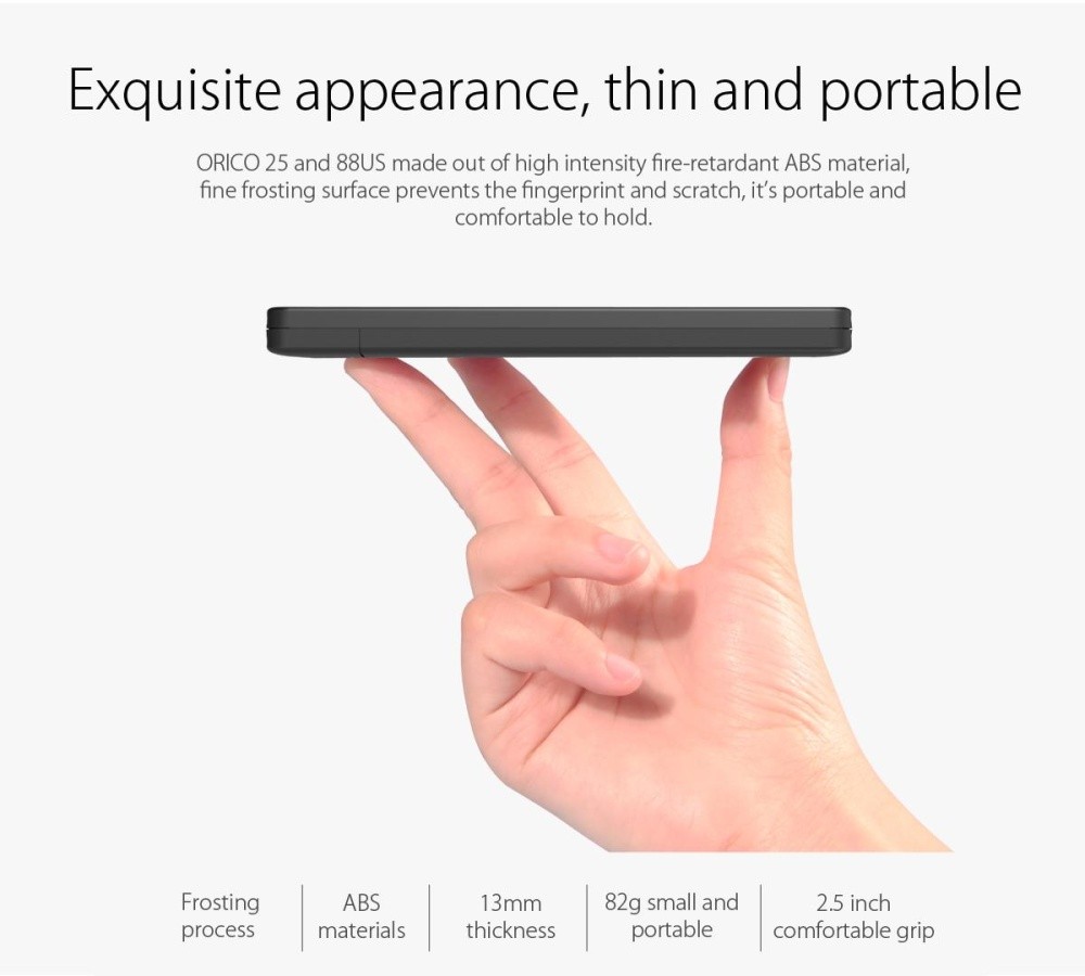 ORICO 2588US 2.5 SATA to USB 2.0 Hard Disk Drive External Enclosure Case