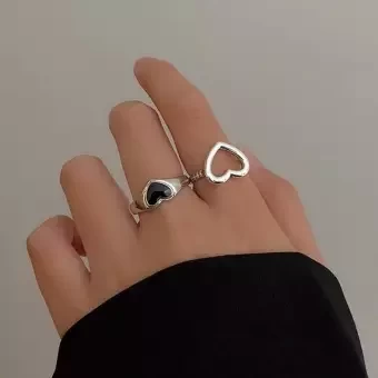 Love Two-piece Combination Stacking Ring Female Ring Tide Gift Cade au Femme